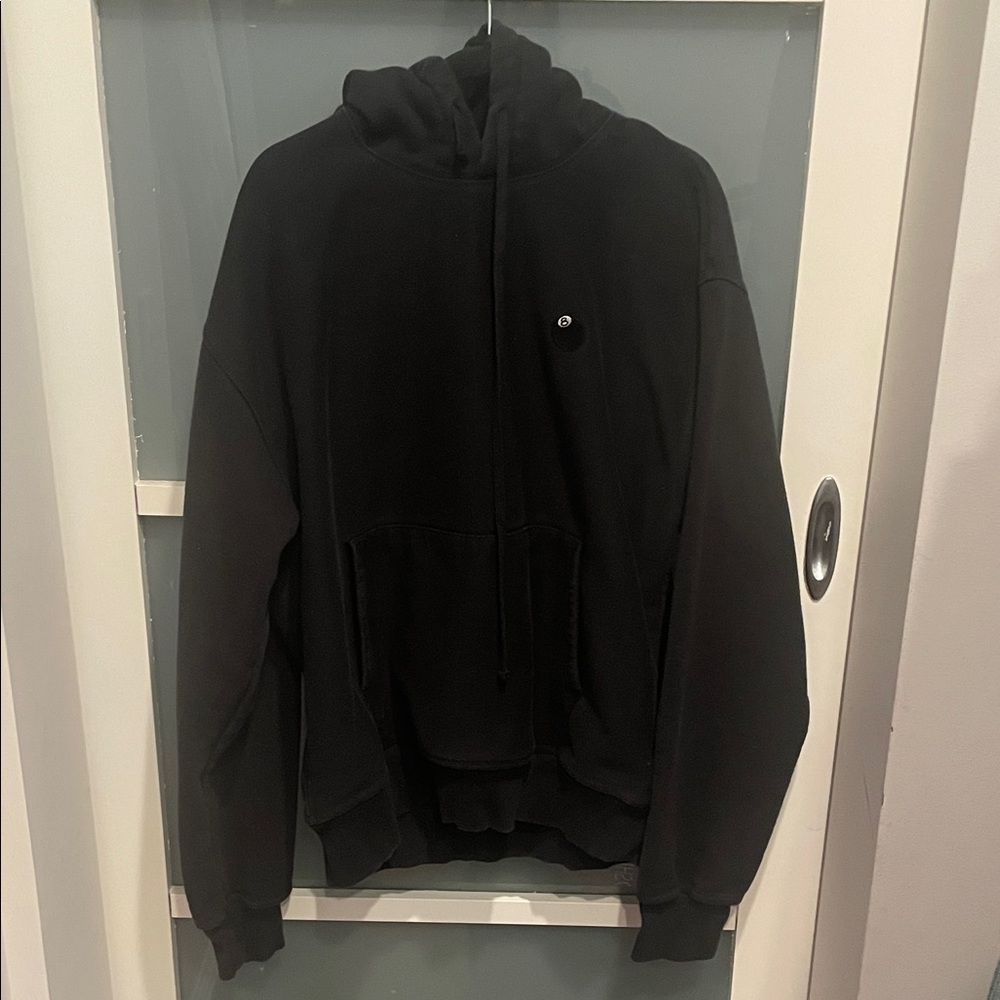 Stussy Black Men's Hoodie, Streetwear 8 Ball Hoodie Sweatshirt, EUC, XL